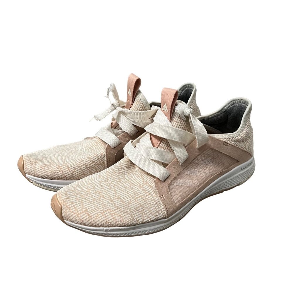 Adidas Womens Edge Lux Pink Rose Pearl CQ1239 Knit Running Sneakers Size 9.5